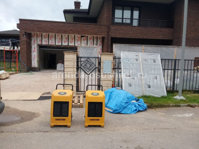 Сушка штукатурки в загородном доме